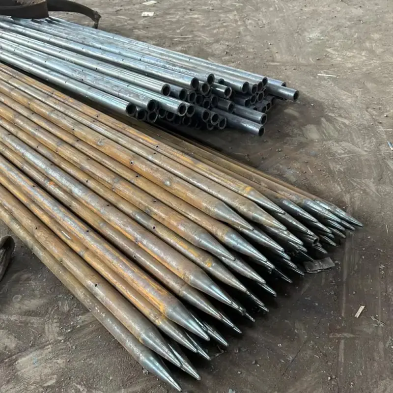 φ48 heavy duty steel grouting pipe (48mm) for tunnel forepoling & pile grouting