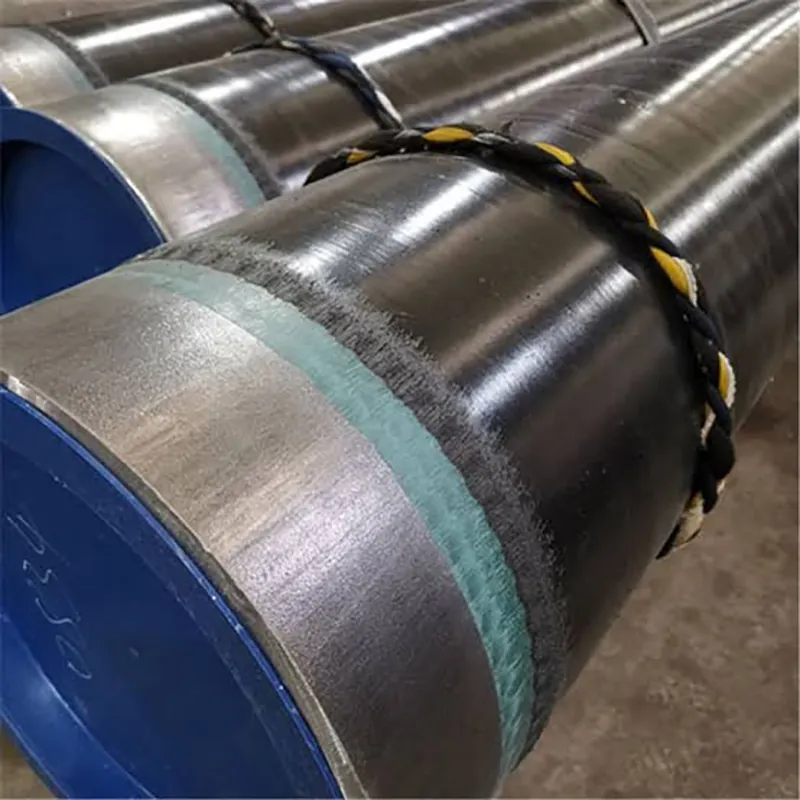 yellow/black 3pe coated steel pipe 219mm od with beveled ends for welding
