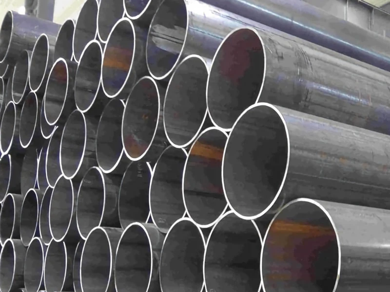 stacked high quality erw steel line pipes